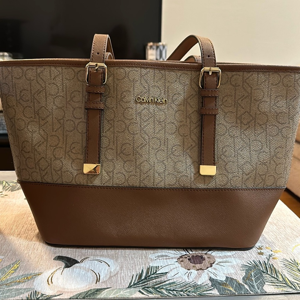 CALVIN KLEIN | Hudson Monogram Logo Tote Bag